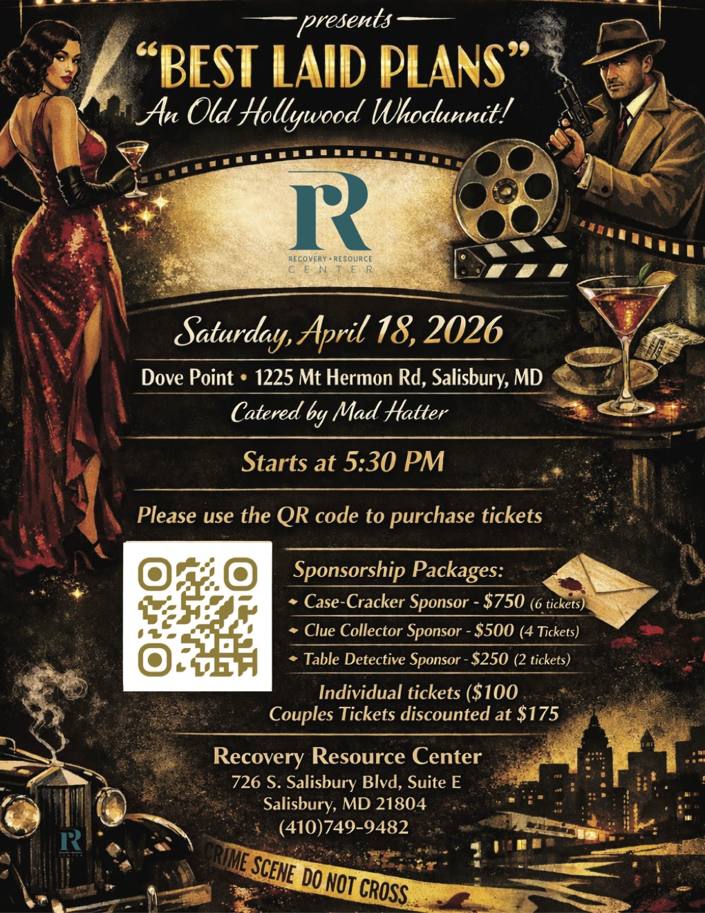 Best Laid Plans Murder Mystery Dinner Flyer